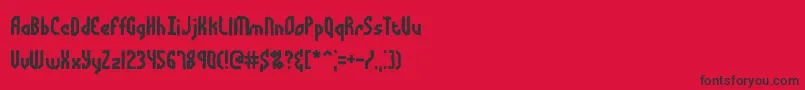 BocumaAngleDentBrk Font – Black Fonts on Red Background