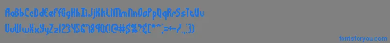 フォントBocumaAngleDentBrk – 灰色の背景に青い文字