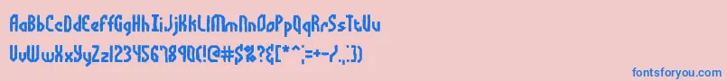 BocumaAngleDentBrk Font – Blue Fonts on Pink Background