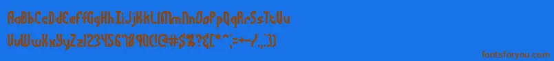 BocumaAngleDentBrk Font – Brown Fonts on Blue Background