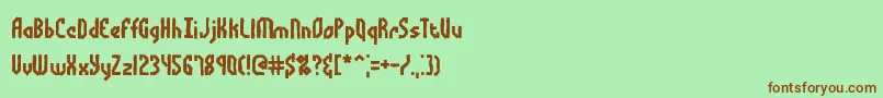 BocumaAngleDentBrk Font – Brown Fonts on Green Background