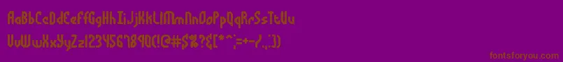 BocumaAngleDentBrk Font – Brown Fonts on Purple Background