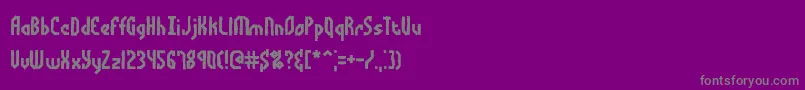 BocumaAngleDentBrk-Schriftart – Graue Schriften auf violettem Hintergrund