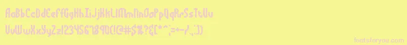 BocumaAngleDentBrk Font – Pink Fonts on Yellow Background