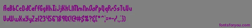 Шрифт BocumaAngleDentBrk – фиолетовые шрифты на сером фоне