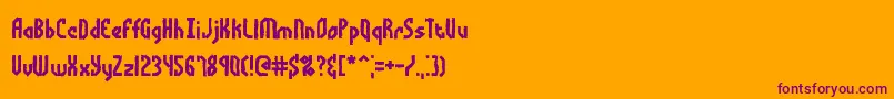 BocumaAngleDentBrk Font – Purple Fonts on Orange Background
