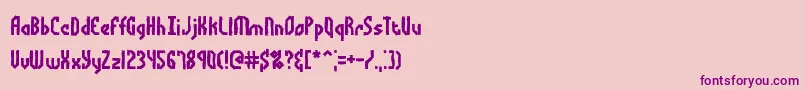 BocumaAngleDentBrk Font – Purple Fonts on Pink Background