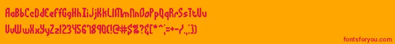 BocumaAngleDentBrk Font – Red Fonts on Orange Background