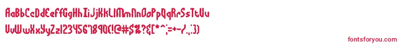 BocumaAngleDentBrk Font – Red Fonts on White Background