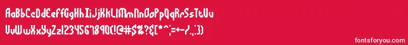 BocumaAngleDentBrk Font – White Fonts on Red Background