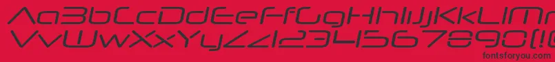 NeuropolnovaxpItalic Font – Black Fonts on Red Background