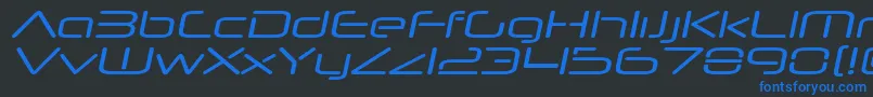 NeuropolnovaxpItalic Font – Blue Fonts on Black Background