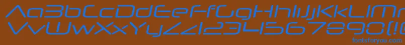 NeuropolnovaxpItalic Font – Blue Fonts on Brown Background