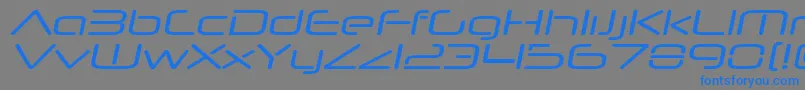 NeuropolnovaxpItalic Font – Blue Fonts on Gray Background