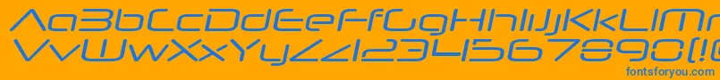 NeuropolnovaxpItalic Font – Blue Fonts on Orange Background