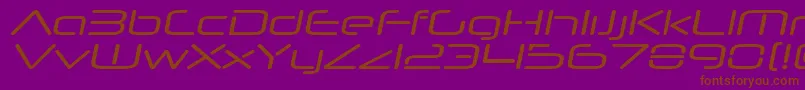 Czcionka NeuropolnovaxpItalic – brązowe czcionki na fioletowym tle