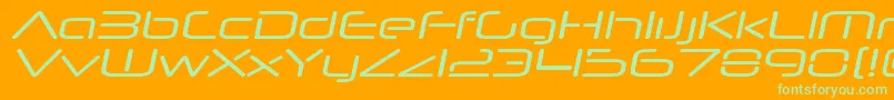NeuropolnovaxpItalic Font – Green Fonts on Orange Background