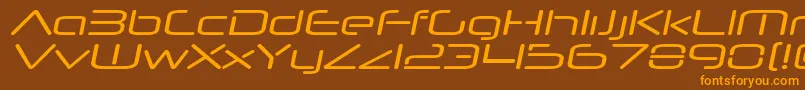 NeuropolnovaxpItalic Font – Orange Fonts on Brown Background