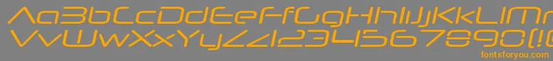NeuropolnovaxpItalic Font – Orange Fonts on Gray Background