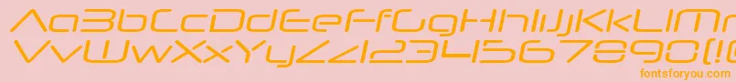 NeuropolnovaxpItalic Font – Orange Fonts on Pink Background