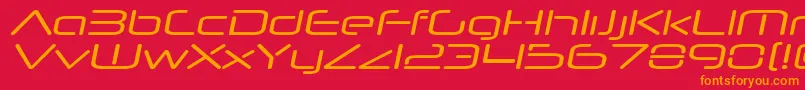 NeuropolnovaxpItalic Font – Orange Fonts on Red Background