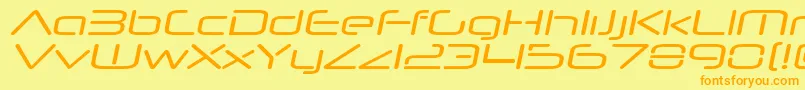 NeuropolnovaxpItalic Font – Orange Fonts on Yellow Background