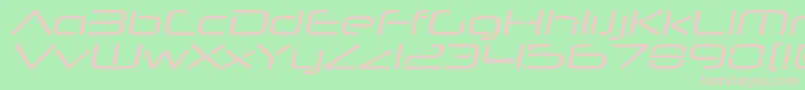 NeuropolnovaxpItalic Font – Pink Fonts on Green Background