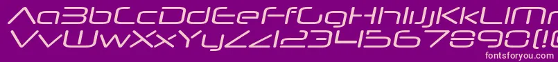 NeuropolnovaxpItalic Font – Pink Fonts on Purple Background