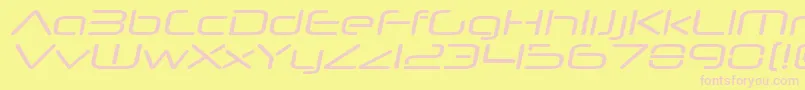 NeuropolnovaxpItalic Font – Pink Fonts on Yellow Background