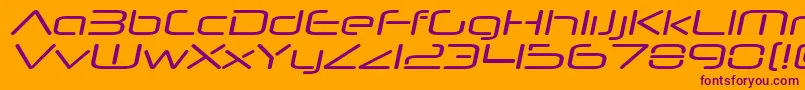 NeuropolnovaxpItalic Font – Purple Fonts on Orange Background
