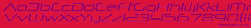 NeuropolnovaxpItalic Font – Purple Fonts on Red Background