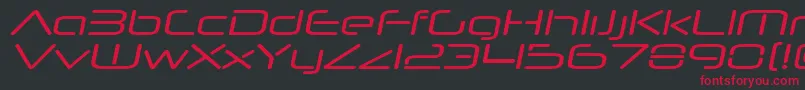 NeuropolnovaxpItalic Font – Red Fonts on Black Background