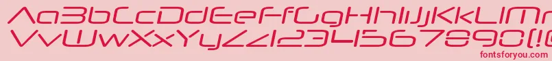 NeuropolnovaxpItalic Font – Red Fonts on Pink Background