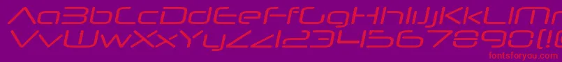 NeuropolnovaxpItalic Font – Red Fonts on Purple Background