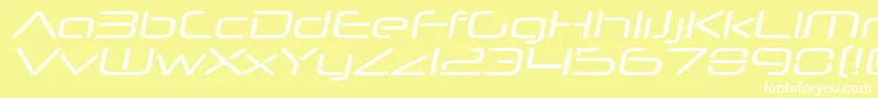 NeuropolnovaxpItalic Font – White Fonts on Yellow Background