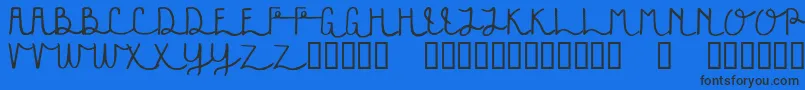 フォントFestivala – 黒い文字の青い背景