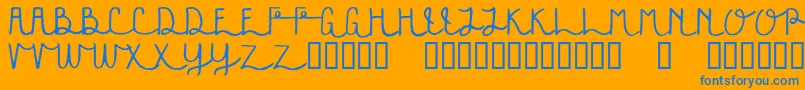 Festivala Font – Blue Fonts on Orange Background