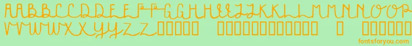 Festivala Font – Orange Fonts on Green Background