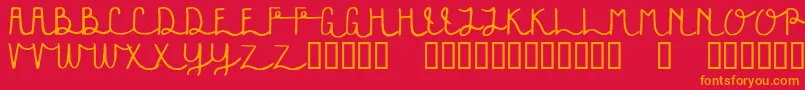 Festivala Font – Orange Fonts on Red Background