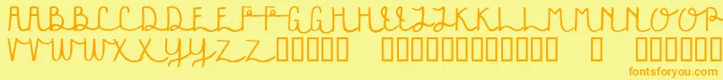 Festivala Font – Orange Fonts on Yellow Background