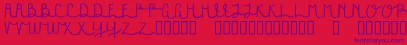 Festivala Font – Purple Fonts on Red Background