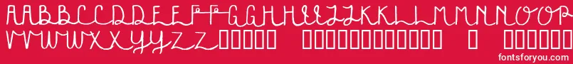 Festivala Font – White Fonts on Red Background