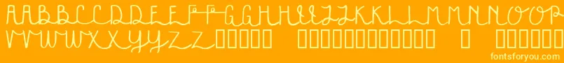 Festivala Font – Yellow Fonts on Orange Background