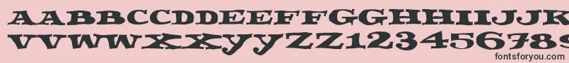 Fettecke Font – Black Fonts on Pink Background
