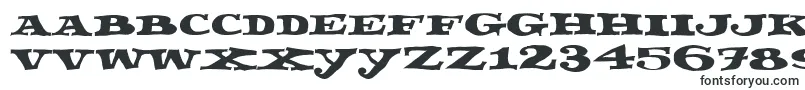 Fettecke-fontti – vääristyneet fontit