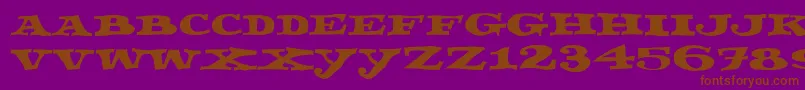 Fettecke Font – Brown Fonts on Purple Background