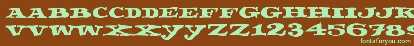 Fettecke Font – Green Fonts on Brown Background