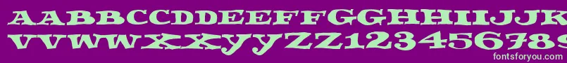 Шрифт Fettecke – зелёные шрифты на фиолетовом фоне