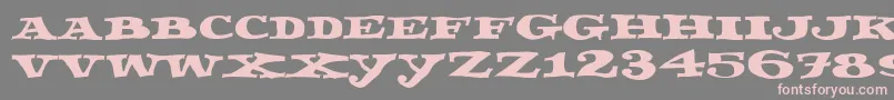 Fonte Fettecke – fontes rosa em um fundo cinza