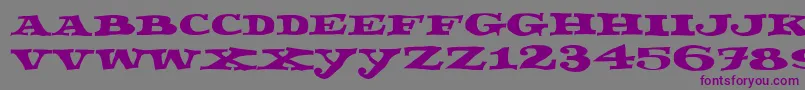 Fettecke-Schriftart – Violette Schriften auf grauem Hintergrund